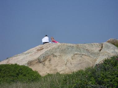 Fels- und D�nenlandschaft am Lloyds Beach in Little Compton