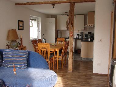 Wohn- und Essbereich in der Ferienwohnung
