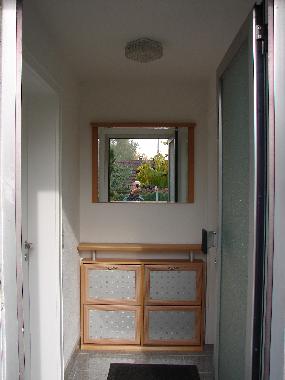 Eingang Ferienwohnung mit Schuhschrank