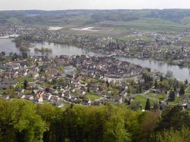 Blick von Burg Hohenklingen auf Stein am Rhein(CH)