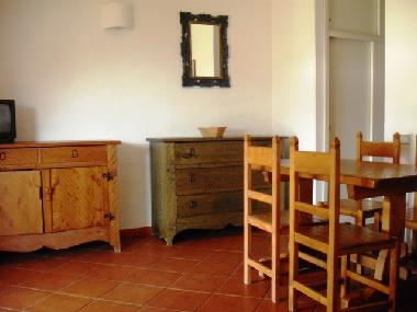 Wohnzimmer an der Veranda 