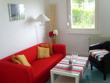 Wohnzimmer mit Ostseeblick