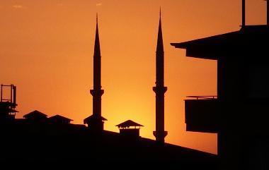 ...Sonnenuntergang - vom Balkon fotographiert (gezoomt)...