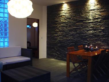 Stonewall at Livingroom by evening light