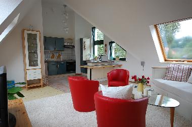 gem�tliche und funktionale Wohnk�che (Sp�lmaschine, Backofen, Mikrowelle, Kaffeemaschine ausreichend