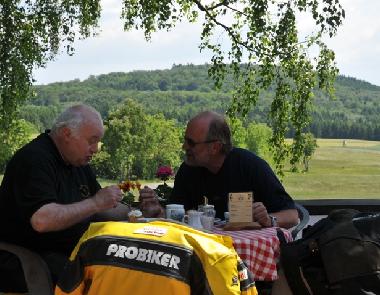 G�ste auf unserer Terrasse