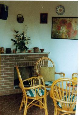 Wintergarten mit Kamin