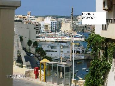 seitlicher Meerblick aus der Balkon
