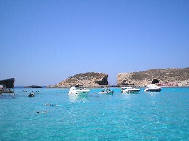 Blaue Lagune auf der Insel Comino