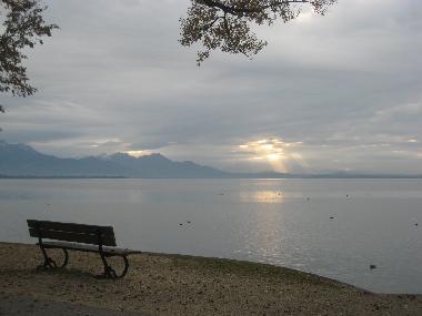 Blick vom Chieminger Chiemseeufer