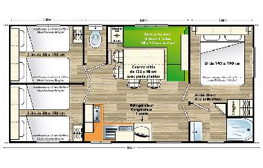 Chalet in Jard Sur Mer (Vende) oder Ferienwohnung oder Ferienhaus