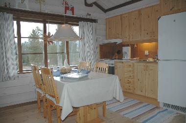 Das Wohnzimmer mit eine kleine K�che integriert.