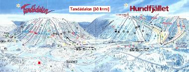 Zentraler Lage im Skigebiet Tand�dalen-Hundfj�llet mit 42 Ski-Lifte und 59 Pisten.