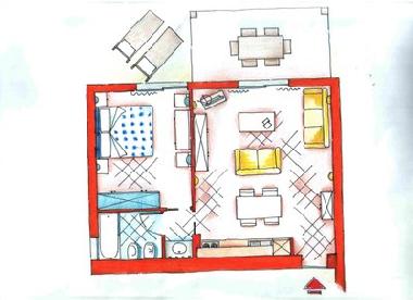 Ferienhaus in chia (Cagliari) oder Ferienwohnung oder Ferienhaus