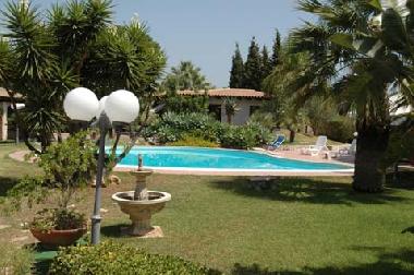 View of the pool from the veranda