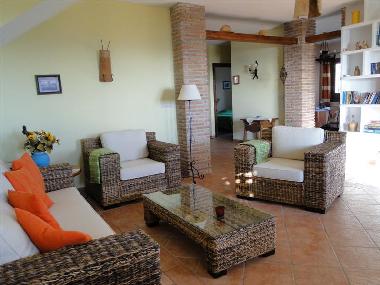 Wohnzimmer mit Kamin