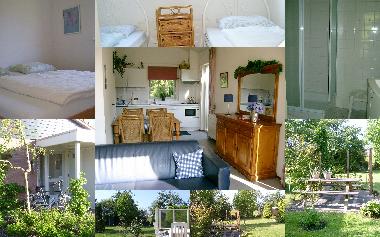 Collage von Wohnung und Garten