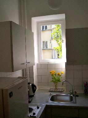 Sehr kleine Kche mit Splmaschine