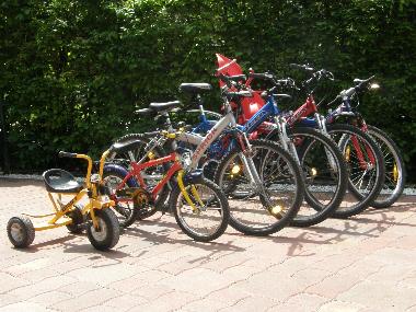 Wir haben mehrere  Mountainbikes f�r Erwachsene und Kinder