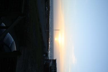 Sonnenuntergang von der Terrasse