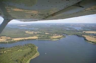 Luftaufnahme Vilzsee direkt vor Fleeth