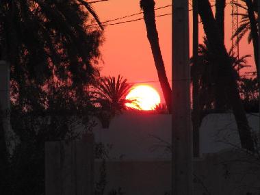 Sonnenuntergang vom Balkon