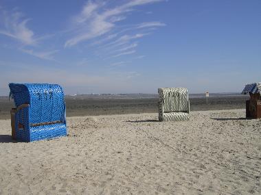 Strandimpression im Juli bei Ebbe