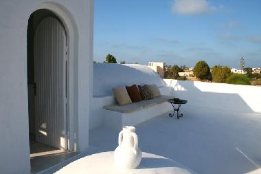 Gro�e Dachterrasse mit herrlichem Blick �ber die Insel.