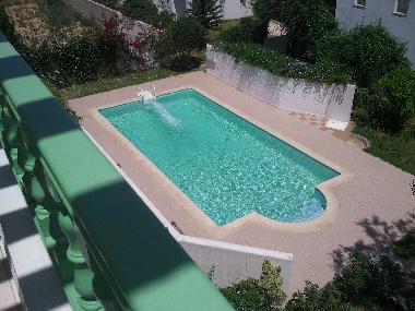 Poolblick vom Balkon