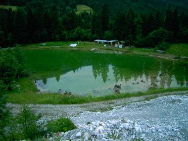 Der Teich bei Abendd�mmerung