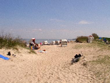 Strand im Sommer. Ein Strandkorb f�r Sie ist bereits im Mietpreis inbegriffen
