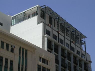 direkter Blick auf die Wohnung Ecke
