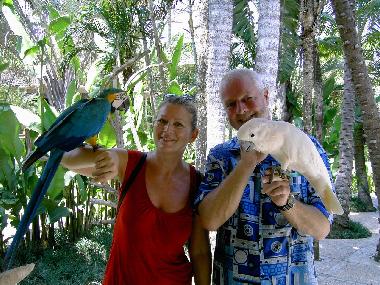 Die Gastgeber im Vogelpark bei Ubud
