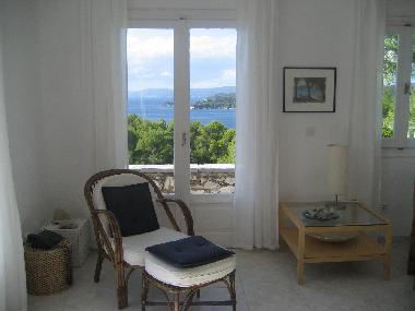 Wohnzimmer Lesebereich mit Meerblick