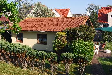 Blick auf das Ferienhaus Strandfloh