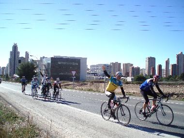 Rhadfahrer in Benidorm (45 km vom Javea)
