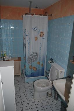 Bad mit Dusche und WC