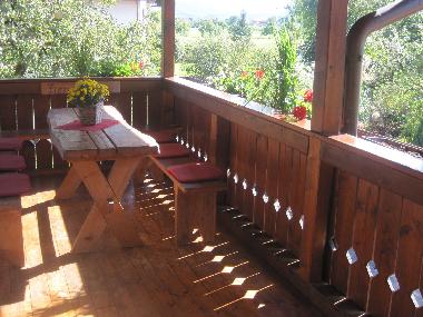 Balkon vor der K�che