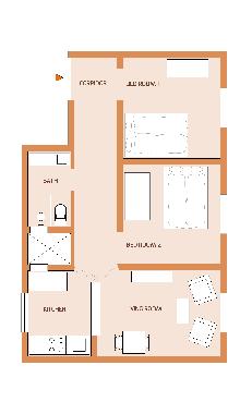 Grundriss der Wohnung