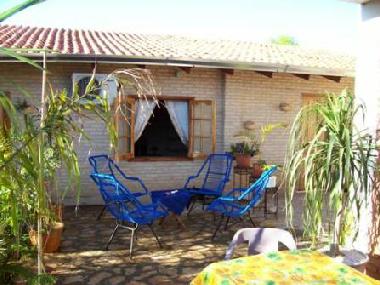 Vor dem Apartment auf unserer Palmenterrasse