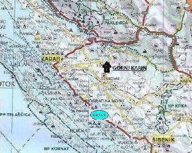 Ferienwohnung in gornji karin (Zadarska) oder Ferienwohnung oder Ferienhaus