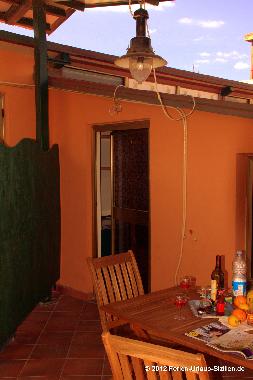 Der Zugang zur Terrasse mit Blick ...