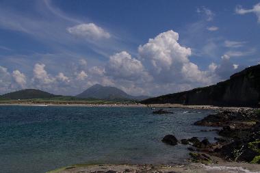 Carramore Strand mit Croagh Patrick im Hintergrund