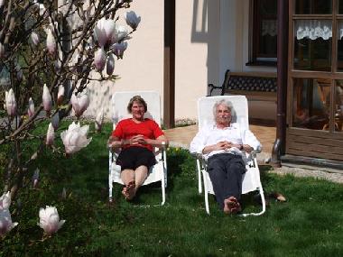 relaxen vor der Terrasse