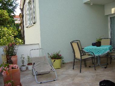 Terrasse zum Doppelzimmer