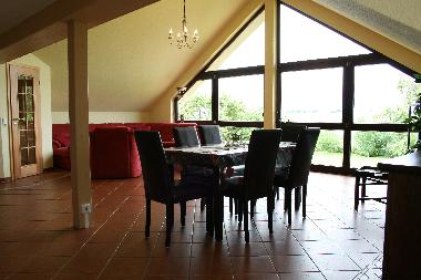 OG-Wohnung Torge, 120 m�, Wohn-/Esszimmer mit vollverglastem Giebel 