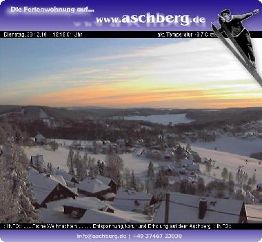 Bild unserer Webcam Richting Skigebiet am Bleiberg