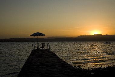 BADESTEG am Sonnenuntergang