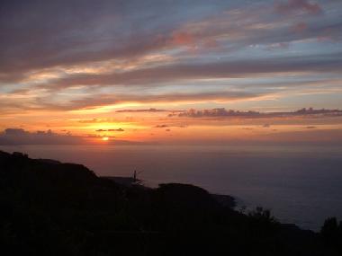 Sonnenuntergang von der Terrasse aus gesehen