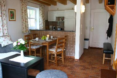 Wohn-und Kchenbereich im Ferienhaus Hagebutte